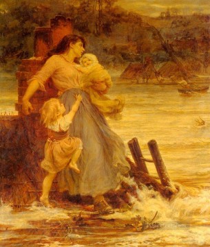  Familia Pintura - Una familia rural de inundaciones Frederick E Morgan